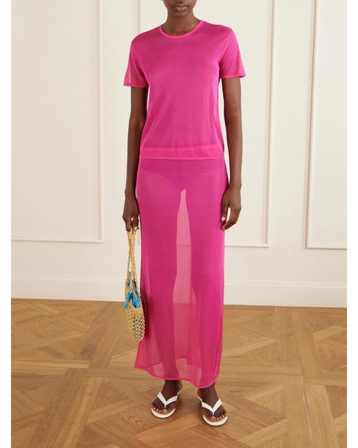 Leset Pink Jack Knitted T-Shirt