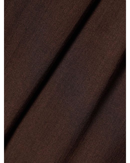 Petar Petrov Brown The Founder Pleated Wool-Blend Twill Wide-Leg Pants