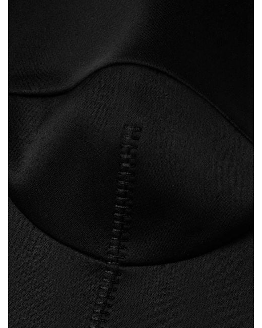 Khaite Black Shoshanna Satin-Crepe Gown
