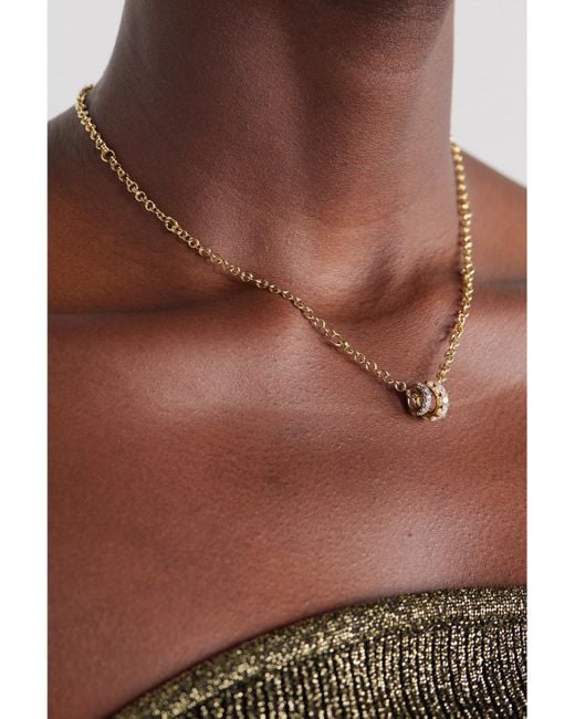 Spinelli Kilcollin Natural Gravity Kette Aus 18 Karat Gelb- Und Weißgold Mit Diamanten