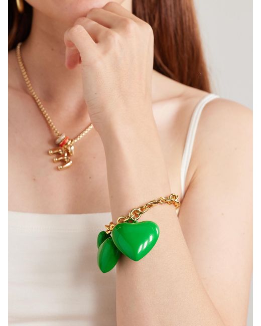 Roxanne Assoulin Green The Happy-Tone And Enamel Bag Charm
