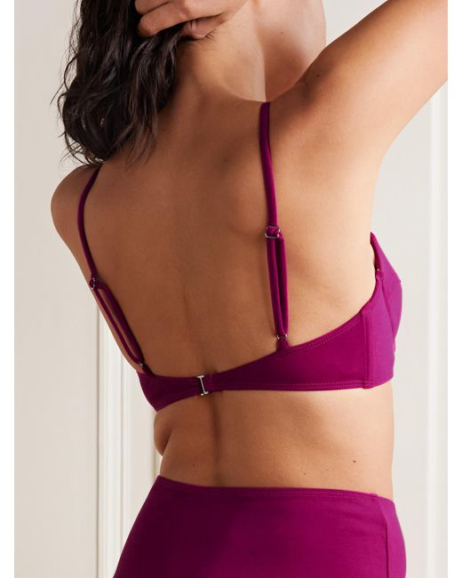 Mara Hoffman Pink Net Sustain Lua Bügel-Bikini-Oberteil