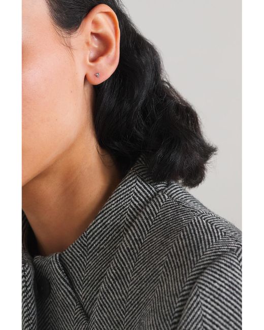 Maria Tash White 3.5Mm Ball Trinity Threaded Stud 14-Karat Single Earring