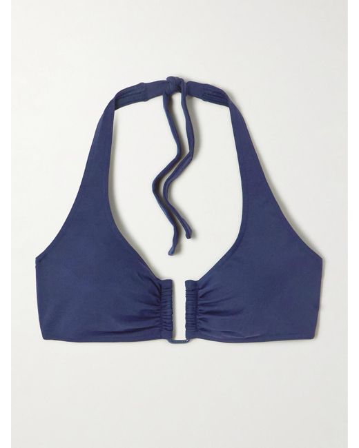 Eres Blue Les Essentiels Dédicace Embellished Triangle Bikini Top
