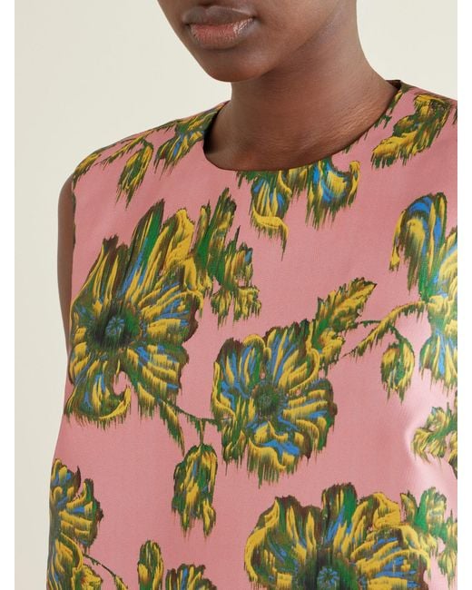 ALÉMAIS Multicolor Faye Floral-Print Twill Mini Dress