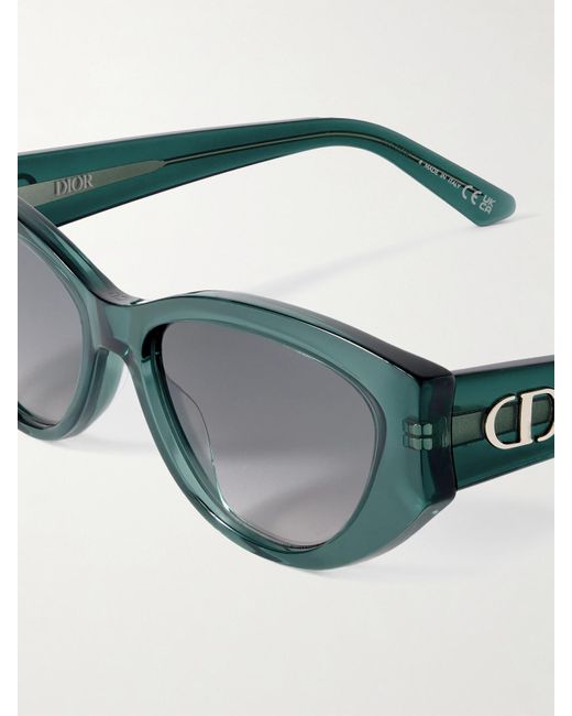 Dior Green Diorglow B1I Cat-Eye Acetate Sunglasses