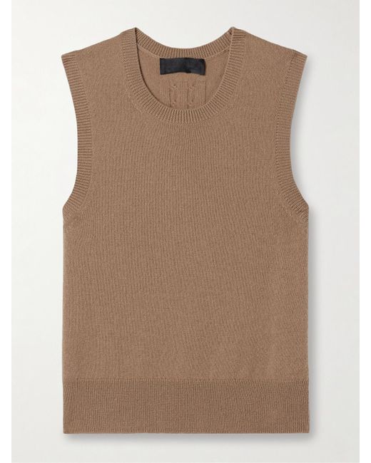 Nili Lotan Brown May Cashmere Tank