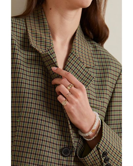 Sydney Evan Natural Spiral 14-Karat Diamond Signet Ring