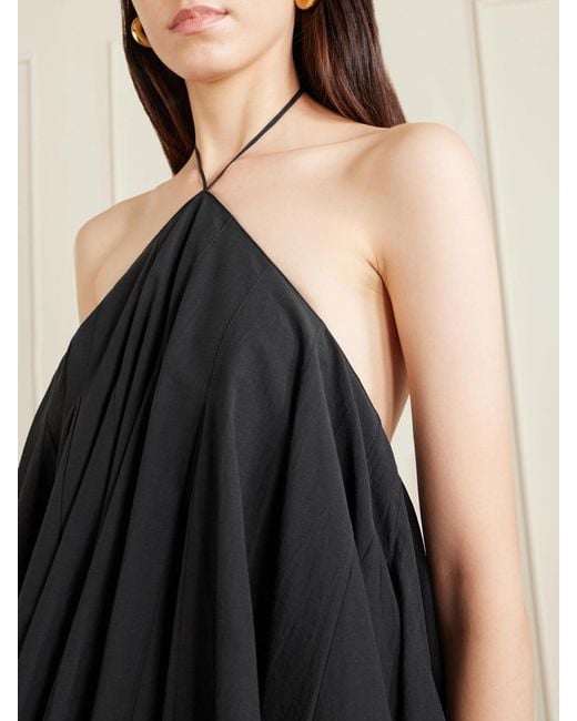 Jacquemus Black Pleated Asymmetrical Dress