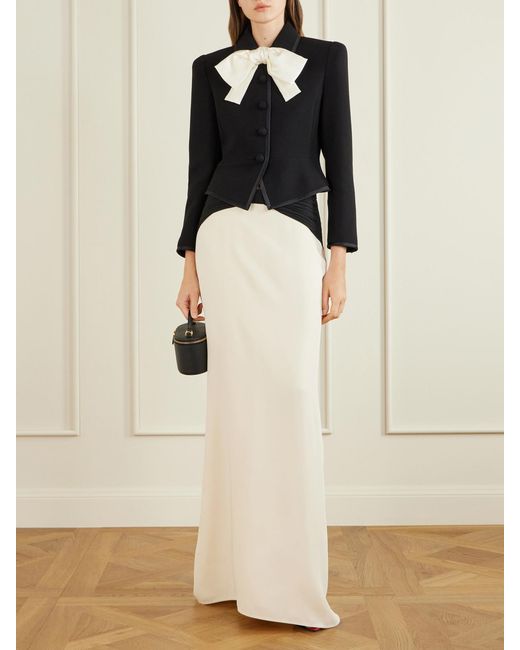 Valentino Garavani Black Bow-Embellished Wool Jacket