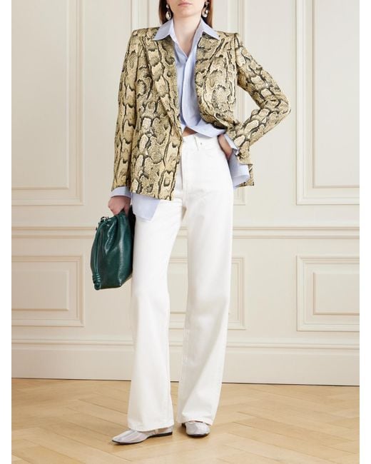 Citizens of Humanity White Annina High-Rise Straight-Leg Jeans