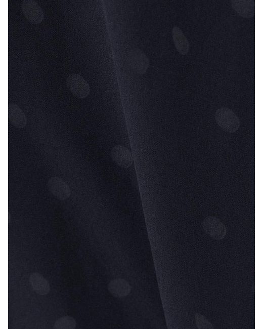 Acne Blue Layered Distressed Polka-Dot Chiffon Skirt
