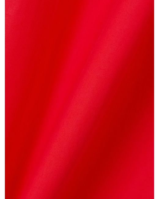 Frankie Shop Red Carlen Maxi-Hemdblusenkleid Aus Baumwollpopeline