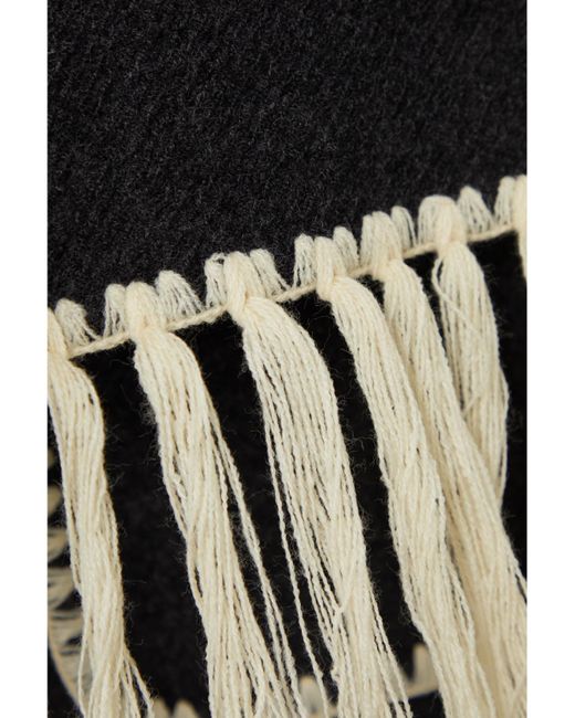 Totême  Black Attached Scarf Wool Jacket