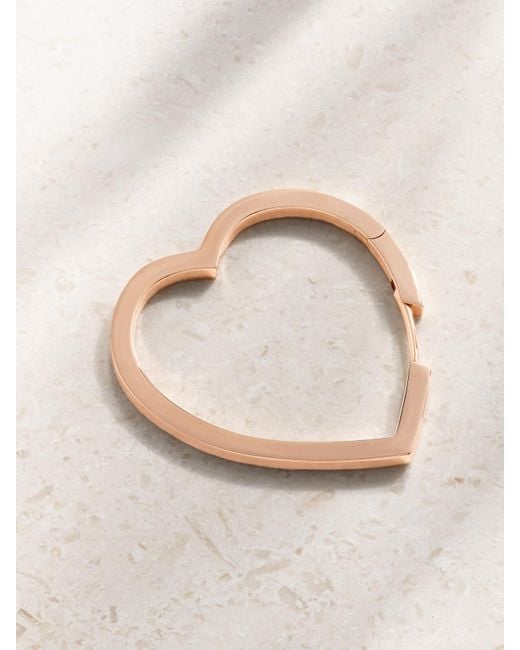 Repossi Natural Antifer Heart Large 18-Karat Rose Single Earring
