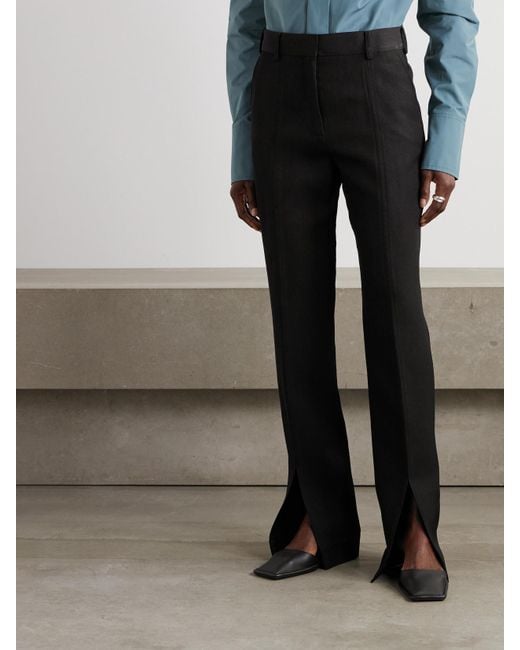Jil Sander Black Hose Mit Geradem Bein Aus Webstoff
