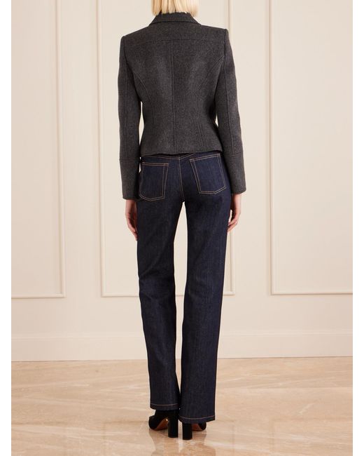 Alexander McQueen Black Double-Breasted Wool-Felt Blazer