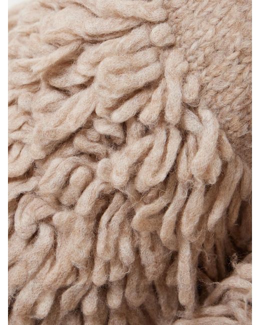 Loewe Natural Fringed Mélange Alpaca-Blend Scarf
