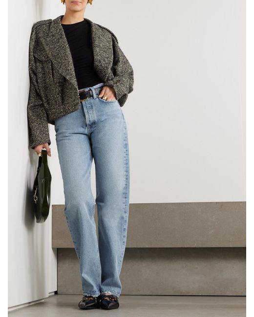 Agolde Blue Kelly High-Rise Straight-Leg Recycled Jeans