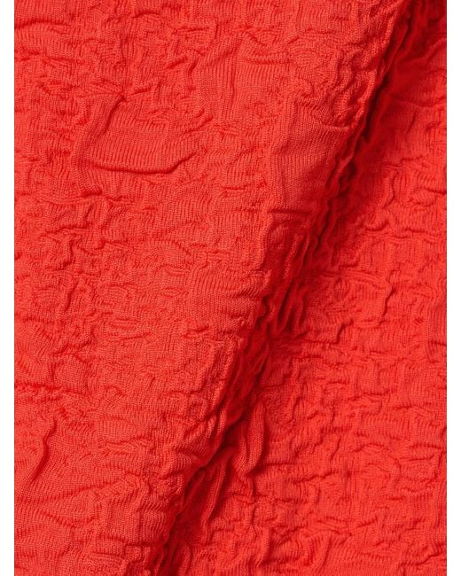 Mara Hoffman Red Emma Badeanzug Aus Strukturiertem Material Mit Recycelten Fasern