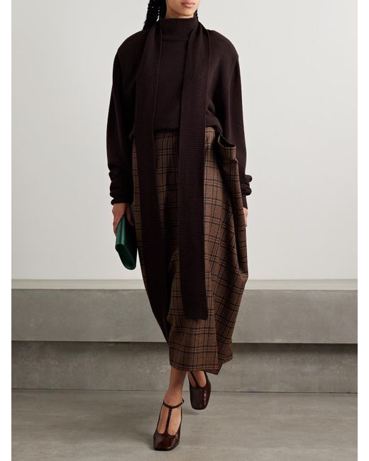 Marie Adam-Leenaerdt Blue Cutout Wool Turtleneck Sweater