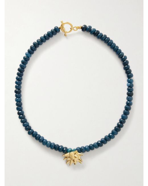YSSO Blue Sea Urchin-Plated Jade Necklace