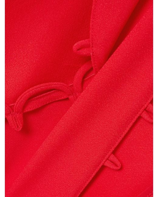 Victoria Beckham Red Midikleid Aus Crêpe