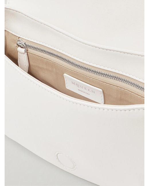 Alexander McQueen Natural Schultertasche Aus Leder Mit Schnalle