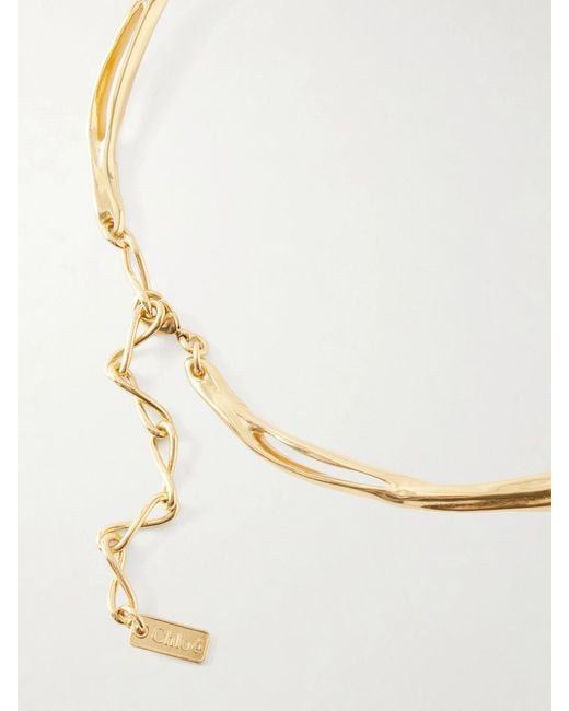Chloé Natural A La Plage-Tone And Resin Necklace