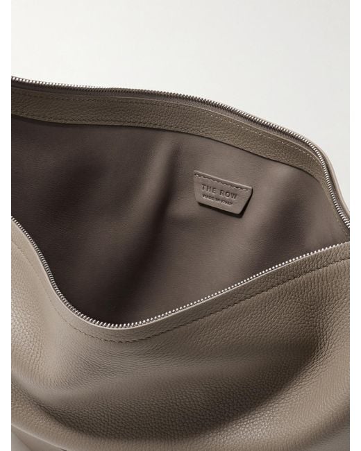 The Row Brown Jouve Textured-Leather Shoulder Bag