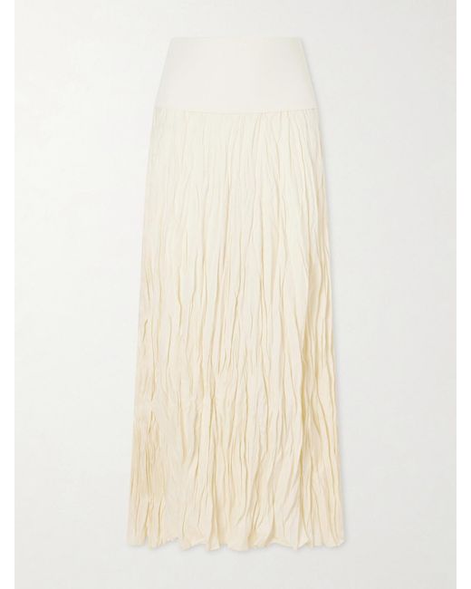 Johanna Ortiz Natural Light And Sound Linen-Blend Jersey Maxi Skirt