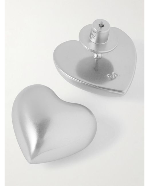 Roxanne Assoulin White Heart & Soul Silberfarbene Ohrringe