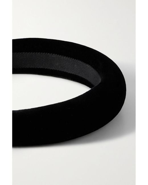 Jennifer Behr Black Tori Velvet Headband