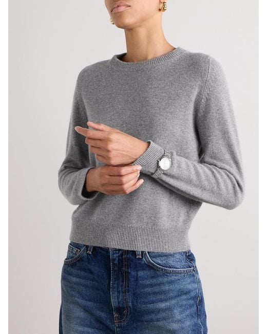 Nili Lotan Gray Nora Cashmere Sweater