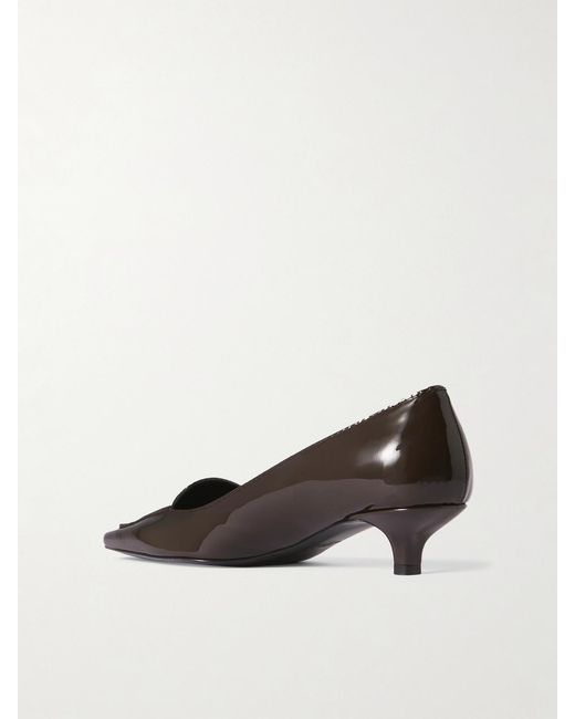 Totême  Brown Patent-Leather Pumps