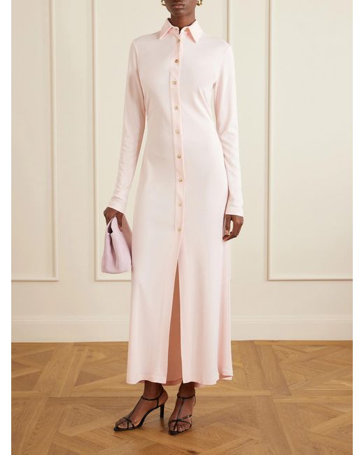 Violante Nessi Pink Deanna Jersey Midi Dress