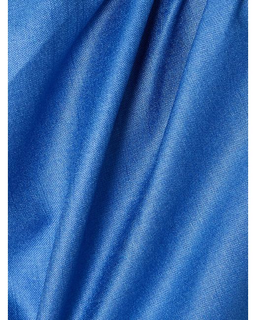 Abadia Blue Mira Mehrlagiges Midikleid Aus Charmeuse Mit Knoten