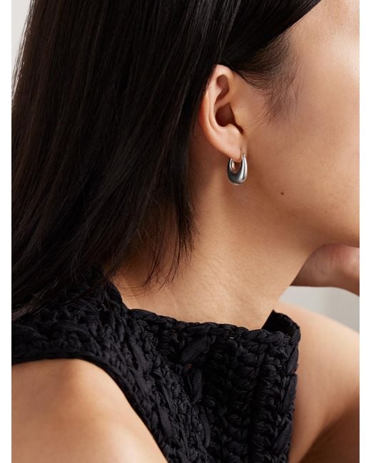 Sophie Buhai White Small Etruscan Hoop Earrings