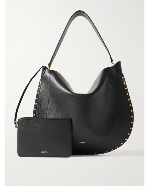 Isabel Marant Black Oskan Studded Leather Tote