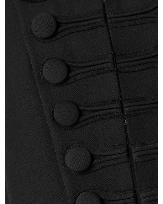 Balmain Black Spencer Jacke Aus Grain De Poudre Aus Wolle Mit Zierknöpfen