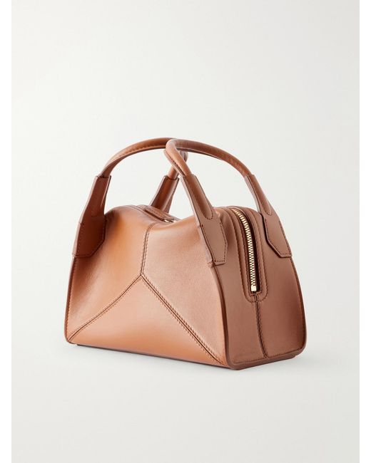 Victoria Beckham Brown Plié Mini Leather Shoulder Bag