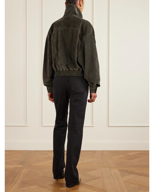 Saint Laurent Green Suede Jacket