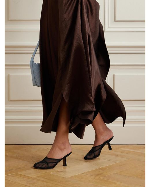 Neous Black Pherka Mesh Mules