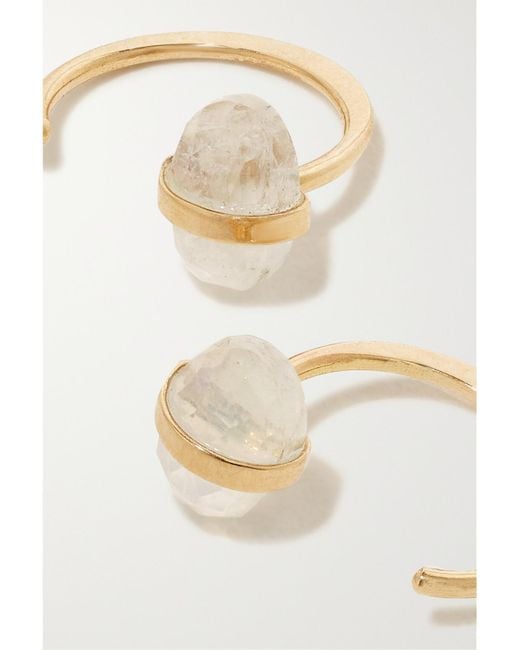Melissa Joy Manning White 14-Karat Recycled Moonstone Earrings