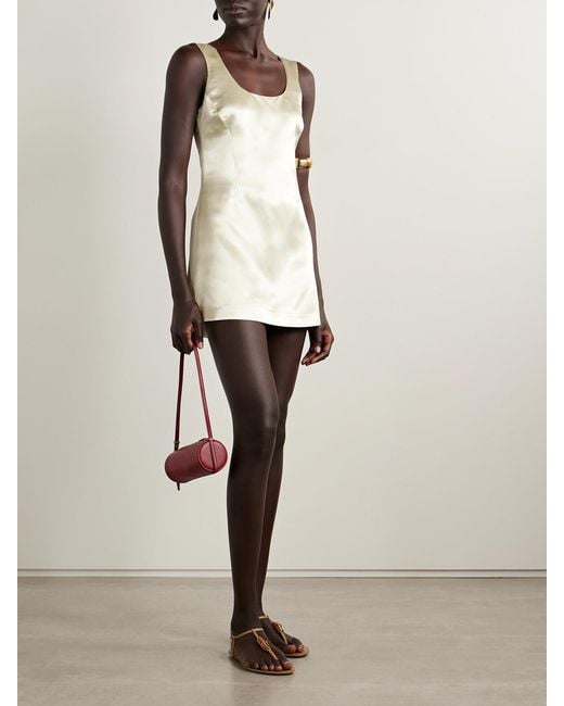 Kallmeyer Natural Eloise Satin Mini Dress