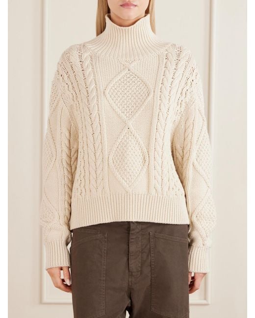 Nili Lotan Natural Kimmi Knitted Cotton And Cashmere-Blend Sweater