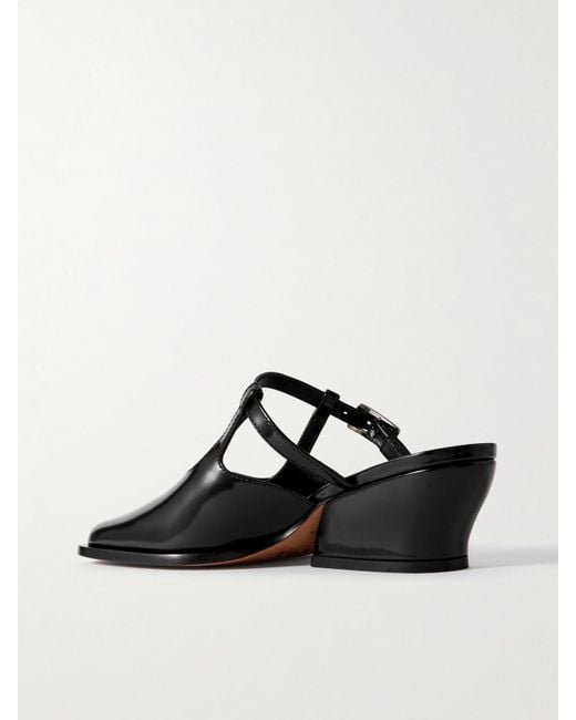 Loewe Black Onda Leather Mules