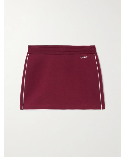 Gucci Red Jersey Mini Skirt