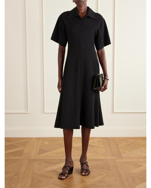 Proenza Schouler Black Twist Slant Leather Wedge Sandals