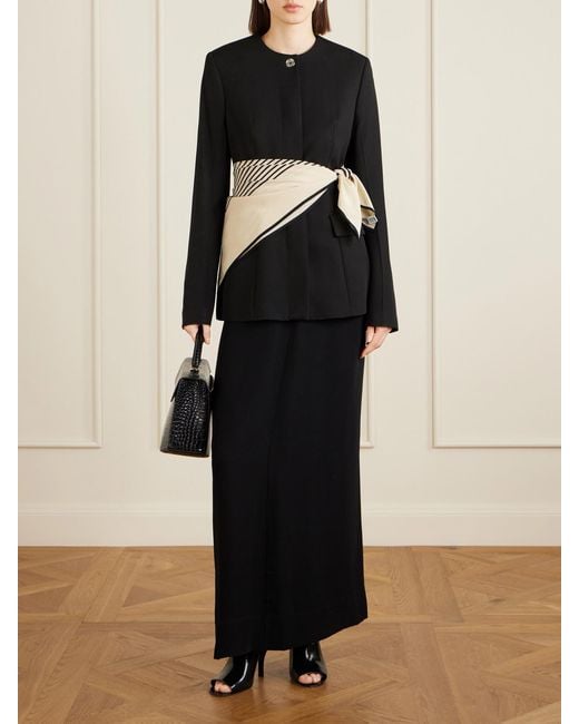 Totême Black Clip Croc-Effect Leather Shoulder Bag